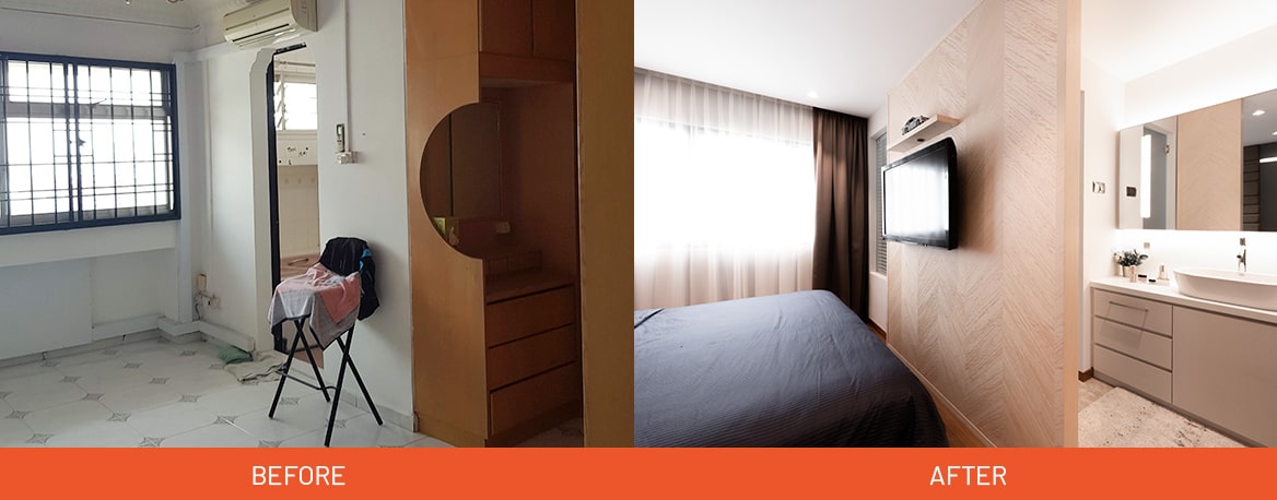 Bedroom Before and After - The Orange Cube