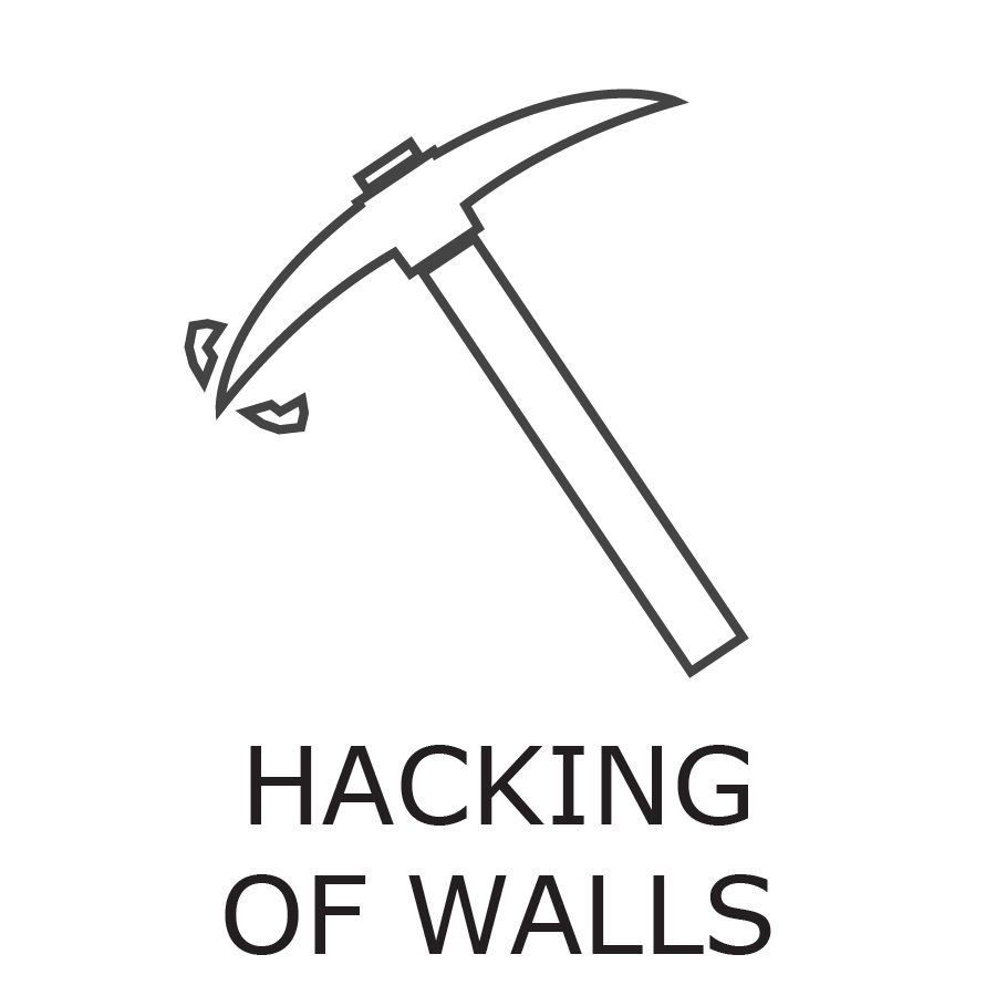 Works Included Hacking of Walls